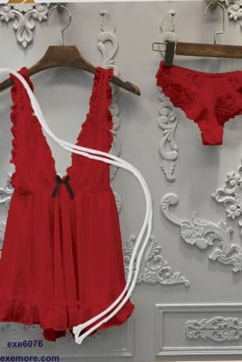 Wholesale  red ruffle lingerie