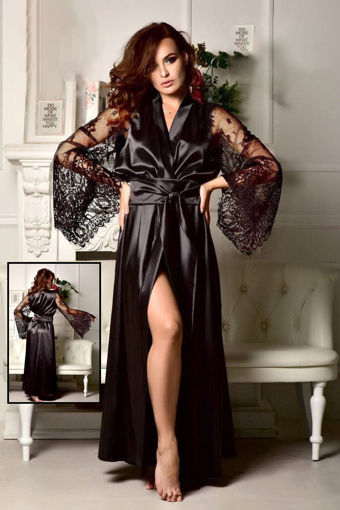 Product Reviews | Long Satin lingerie robe | Wholesale Long Satin ...