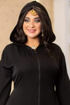 Wholesale  Black Silk Abaya     